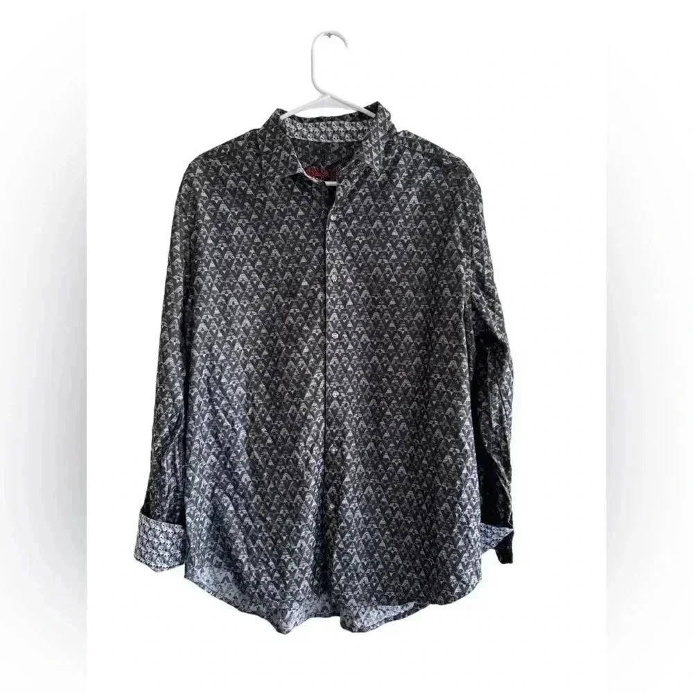 Robert Graham Button Down Shirt Flip Cuff Size L